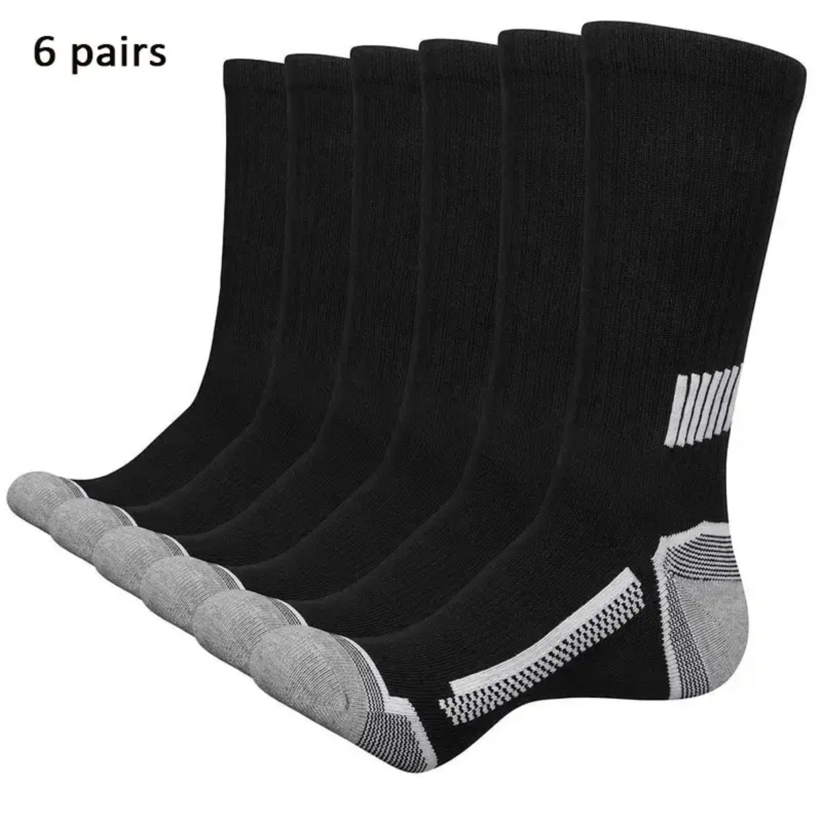 Anti Blister Sock - 1/6Pairs Men Athletic Crew Sports Socks