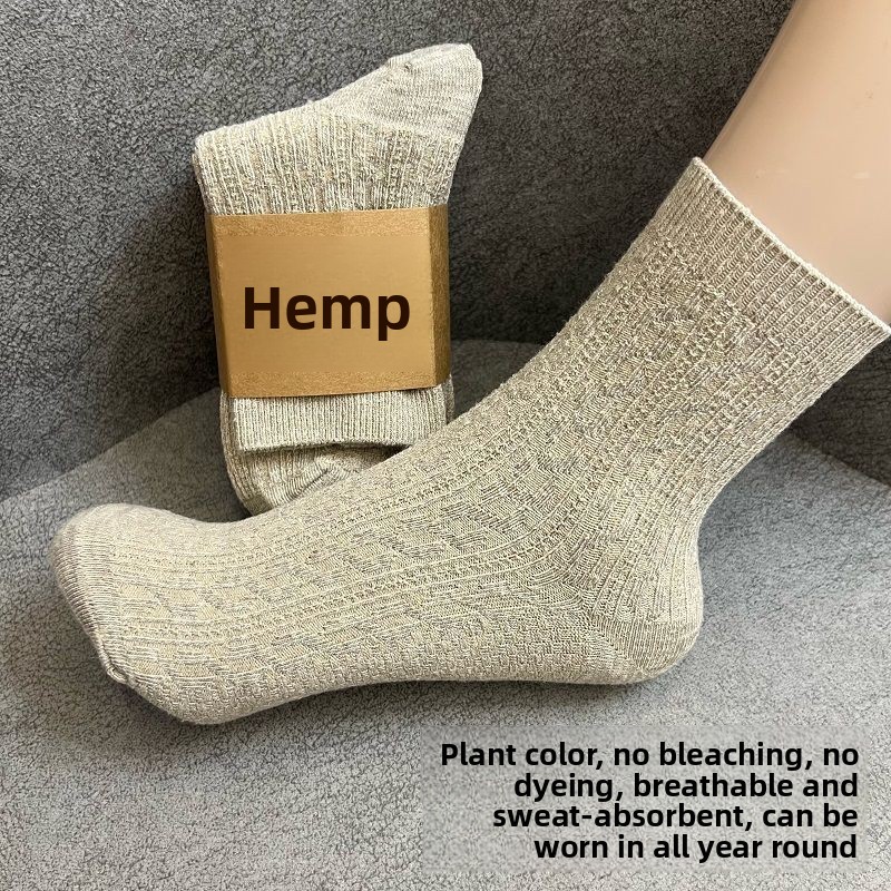 Anti Blister Sock - 1 pair Hemp Crew Socks Unisex