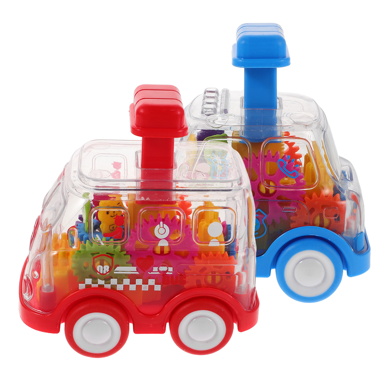 Running Gear Design - 2Pcs Kids Gear Car Push Transparent