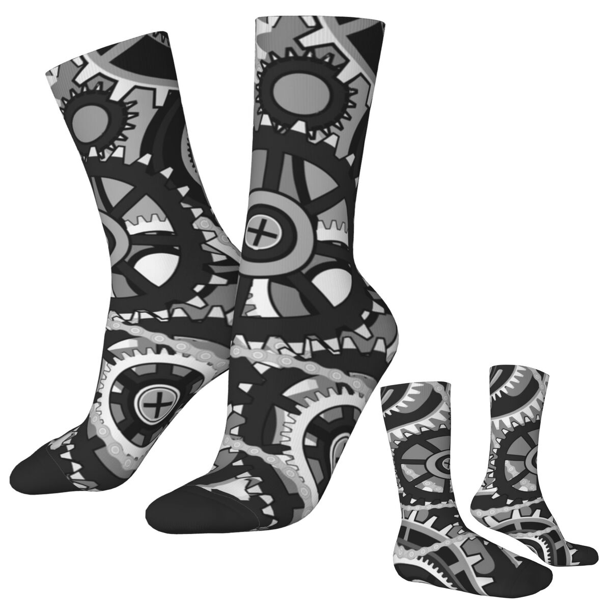 Running Gear Gifts - Gears Vintage Wheels Stockings Men Print