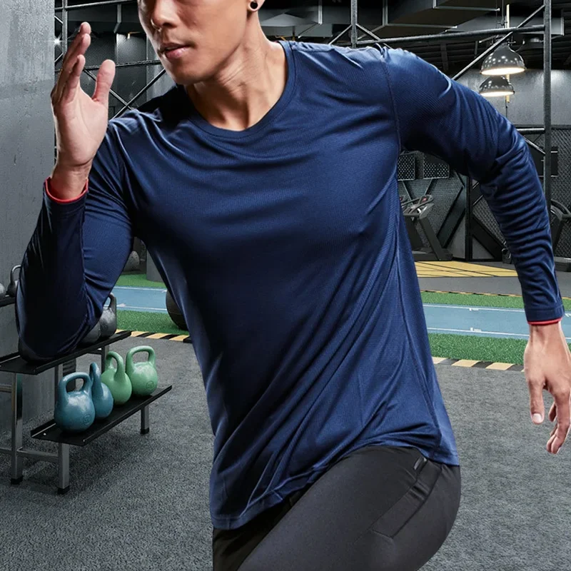 Men Running Sport Shirts Tops  - Running Gear Winter ulasan dan harga