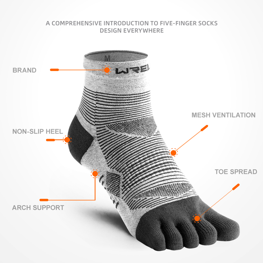WRELS 1/3pairs Toe Socks COOLM - Anti Blister Sock ulasan dan harga