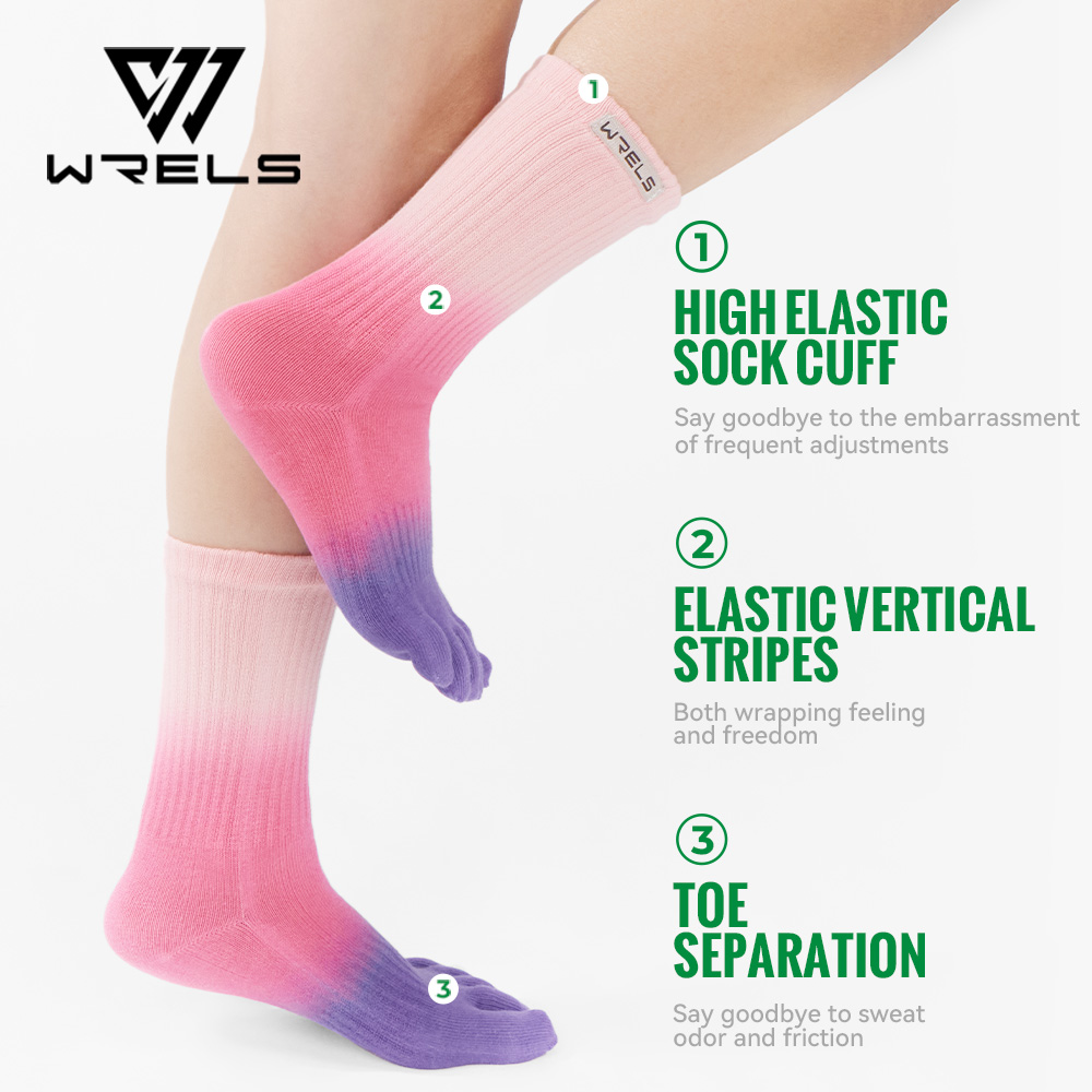 WRELS Toe Socks Cotton Athleti - Anti Blister Sock ulasan dan harga