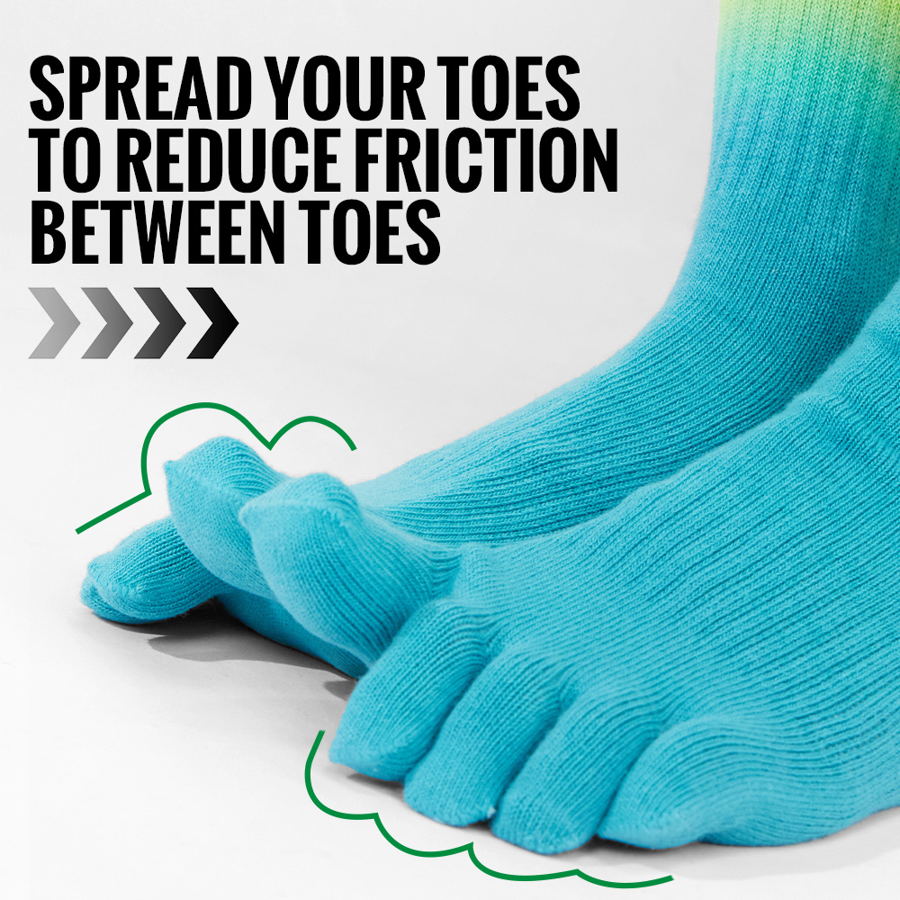 WRELS Toe Socks Cotton Athleti - Anti Blister Sock ulasan dan harga