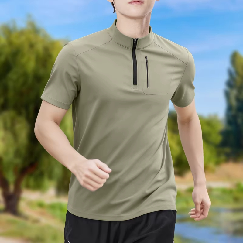 Men's Half-Zip High-Stretch Qu - Running Gear Winter ulasan dan harga