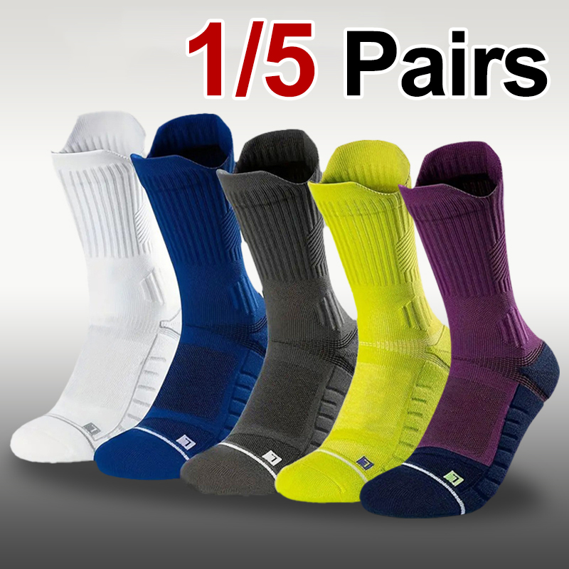 1/5 Pair Men Towel Bottom Bask - Anti Blister Sock ulasan dan harga