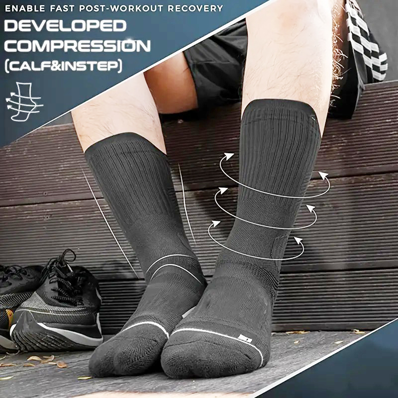 1/5 Pair Men Towel Bottom Bask - Anti Blister Sock ulasan dan harga
